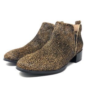Seychelles Chelsea Boots Womens Sz 8 Genuine Calf Hair Leopard Western Glam